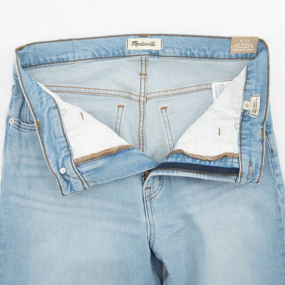 Madewell The Perfect Vintage Straight Danby Knee-Rip Edition Jeans Size 29 - Picture 6 of 16